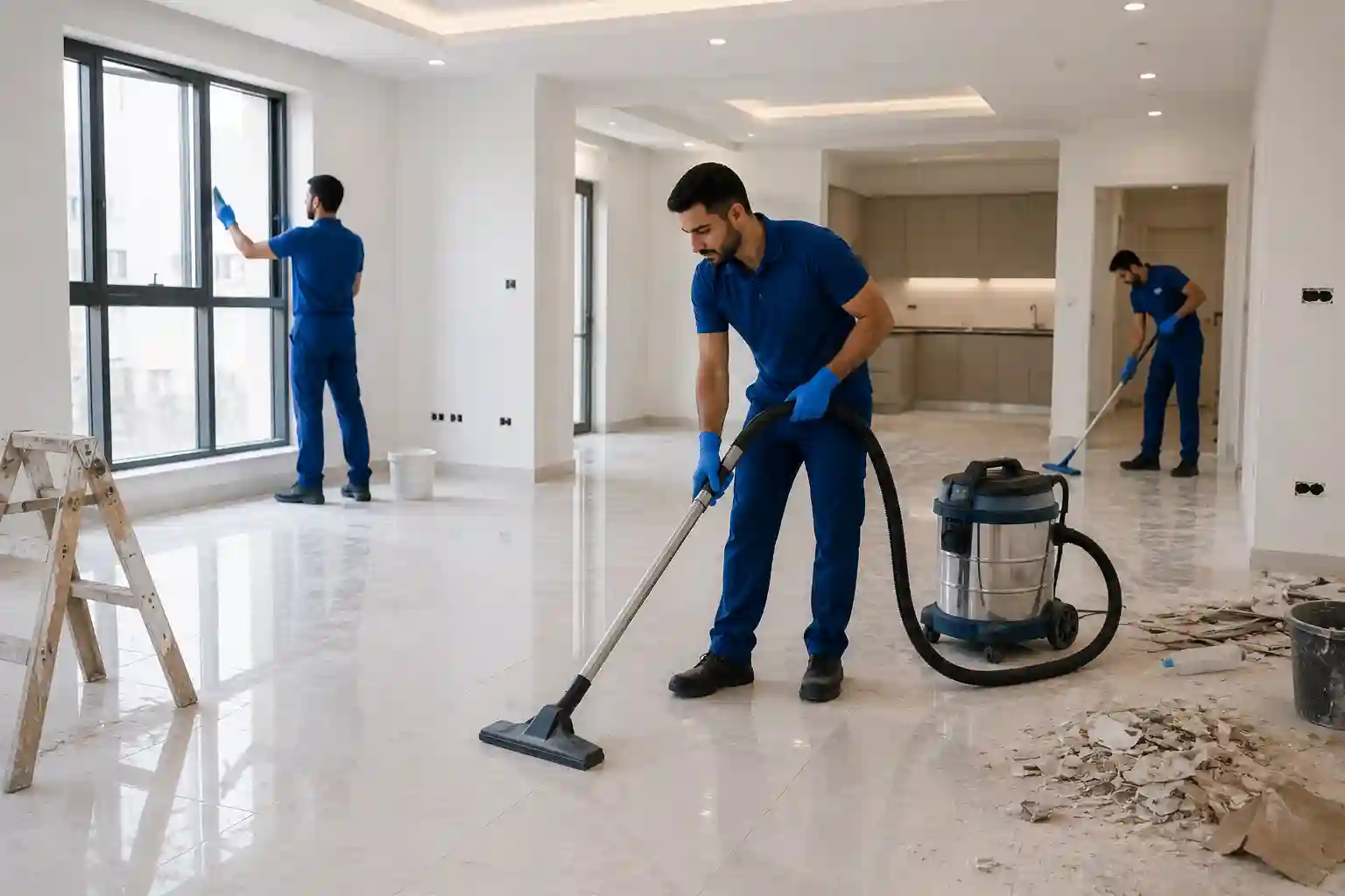 تنظيف بعد التشطيب